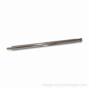Telescopic Antenna with 8 Parts Sections, Made of Nickel-plated CuZn40 Material